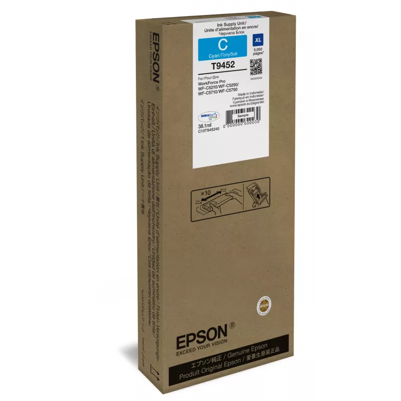 Epson WF-C5xxx -sarja -värikasetti XL syaani