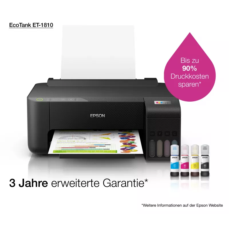 Epson EcoTank ET-1810 mustesuihkutulostin väri 5760 x 1440 DPI A4 Wi-Fi