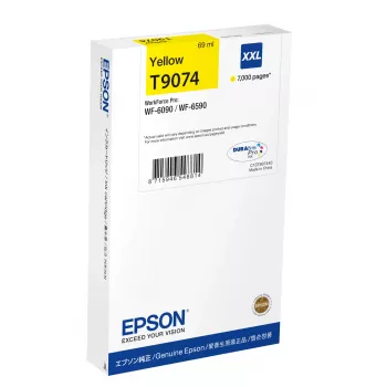 Värikasetti Epson C13T90744N XXL keltainen – alkuperäinen erittäin korkea riitto WorkForce WF-6XXX -laitteisiin