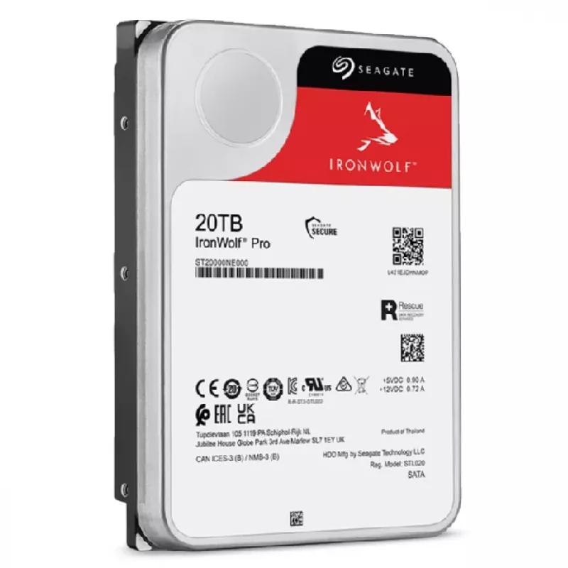 Seagate IronWolf Pro ST20000NT001 sisäinen kiintolevy 20 TB 7200 RPM 256 MB 3,5