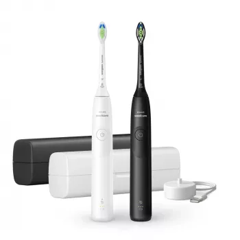 Philips Sonicare Series 5300 HX7109/01 ladattava äänihammasharja, 2 kahvaa, 2 harjaspäätä, 62 000 liikettä/min, 2 nopeutta, matkakotelo