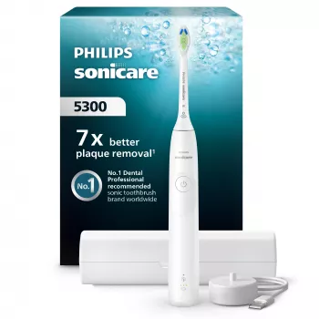 Äänihammasharja Philips Series 5300 HX7108/02 — 62 000 liikettä/min, 2 nopeutta, paineentunnistin, matkakotelo