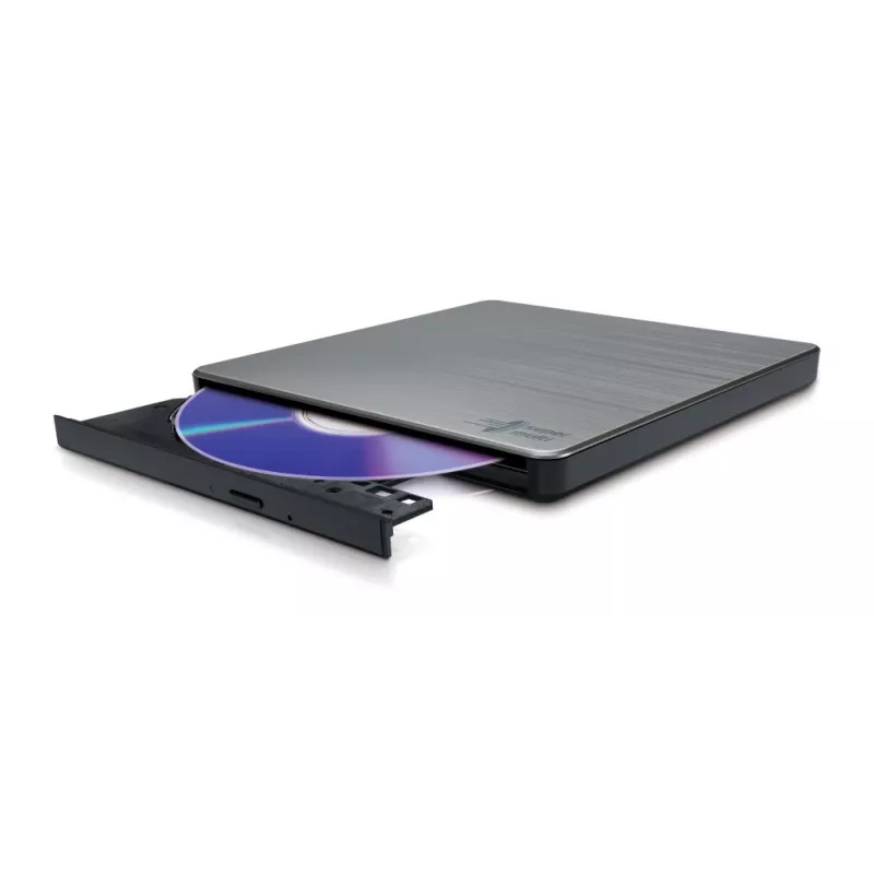 HITACHI-LG DATA STORAGE ohut kannettava DVD-poltin - GP60NW60 - USB 2.0 - hopea