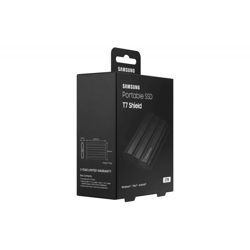 Samsung MU-PE2T0S 2 TB USB Type-C 3.2 Gen 2 (3.1 Gen 2) musta