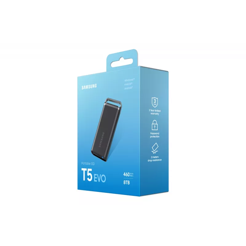 Samsung MU-PH8T0S 8 TB 3.2 Gen 1 (3.1 Gen 1) musta