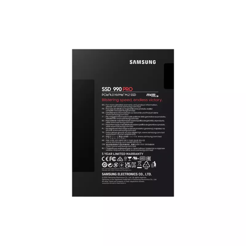 SSD-levy Samsung 990 PRO 4 TB M.2 PCI Express 4.0 NVMe V-NAND MLC
