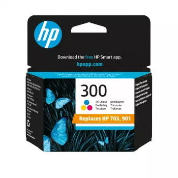 HP 300 alkuperäinen mustepatruuna, kolmivärinen