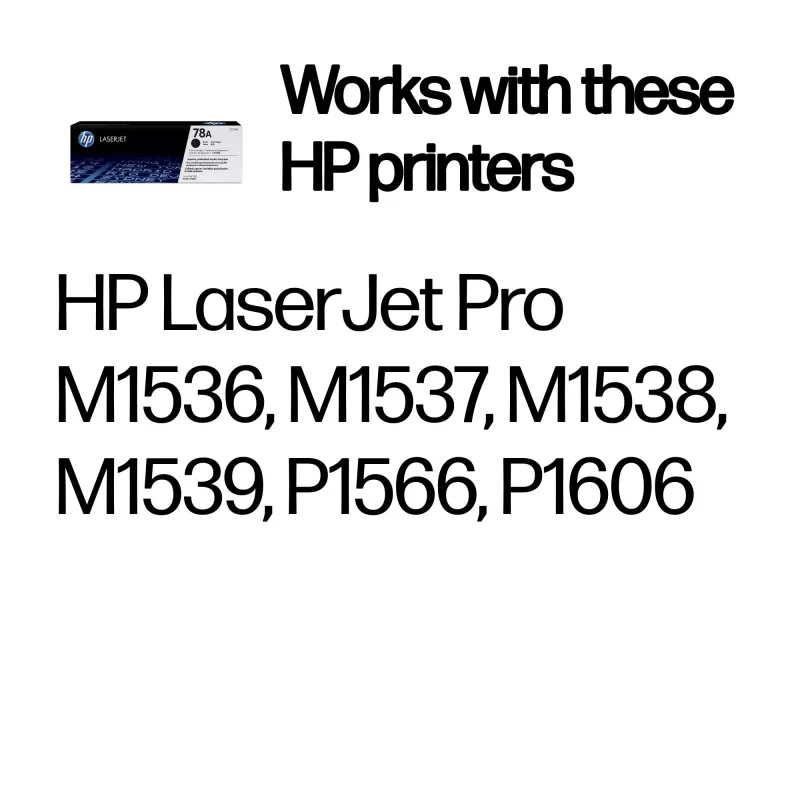 HP 78A alkuperäinen LaserJet-värikasetti, musta, 2100 sivua, 1 kpl