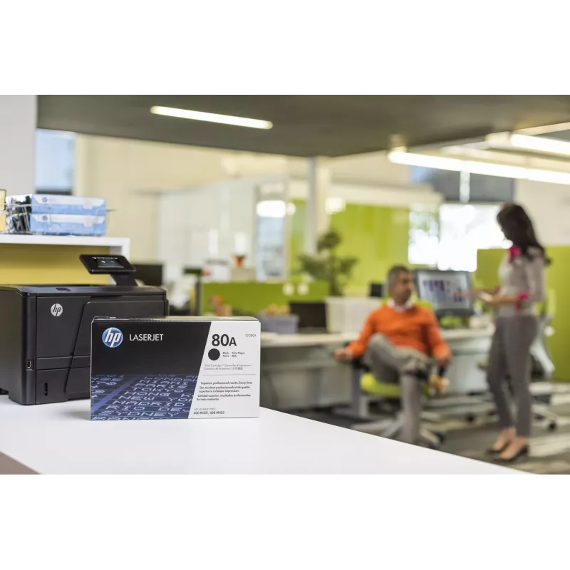 HP 80A musta alkuperäinen LaserJet -värikasetti, 2 560 sivua, musta, 1 kpl