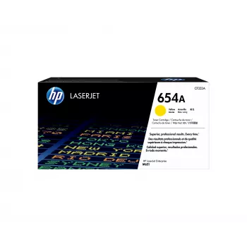 HP 654A keltainen alkuperäinen LaserJet -värikasetti, 15 000 sivua, keltainen, 1 kpl