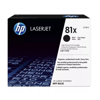 HP 81X suurikapasiteettinen musta alkuperäinen LaserJet -värikasetti, 25 000 sivua, musta, 1 kpl