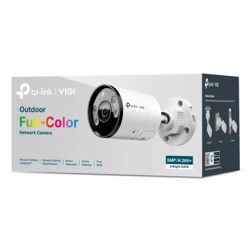 TP-Link INSIGHT S355 bullet IP-valvontakamera ulkokäyttöön 2880 x 1620 pikseliä seinäasennus