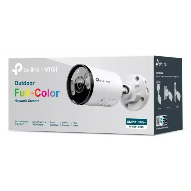 TP-Link INSIGHT S355 bullet IP-turvakamera ulkokäyttöön 2880 x 1620 pikseliä seinä