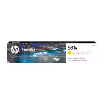 HP 981A keltainen alkuperäinen PageWide-värikasetti, keltainen, 1 kpl, 6000 sivua