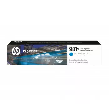 HP 981Y syaani alkuperäinen erittäin suurikapasiteettinen PageWide-kasetti