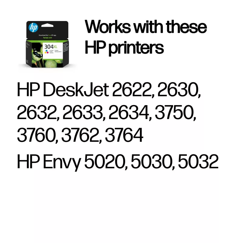 HP 304XL alkuperäinen kolmivärinen mustekasetti
