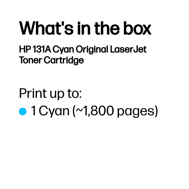 HP 131A syaani alkuperäinen LaserJet värikasetti
