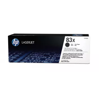 HP 83X musta alkuperäinen LaserJet-värikasetti suurella kapasiteetilla, 2 200 sivua, musta, 1 kpl