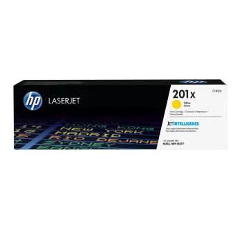 HP 201X suuren kapasiteetin keltainen alkuperäinen LaserJet värikasetti, 2 300 sivua, keltainen, 1 kpl
