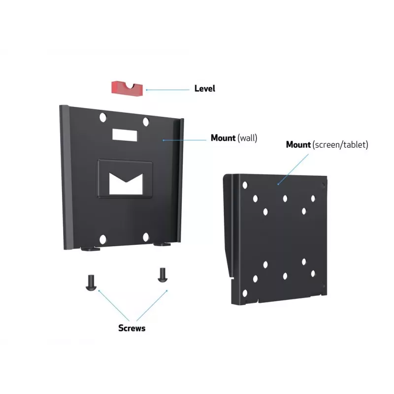Seinäkiinnike Multibrackets M VESA I musta 50x50 75x75 100x100