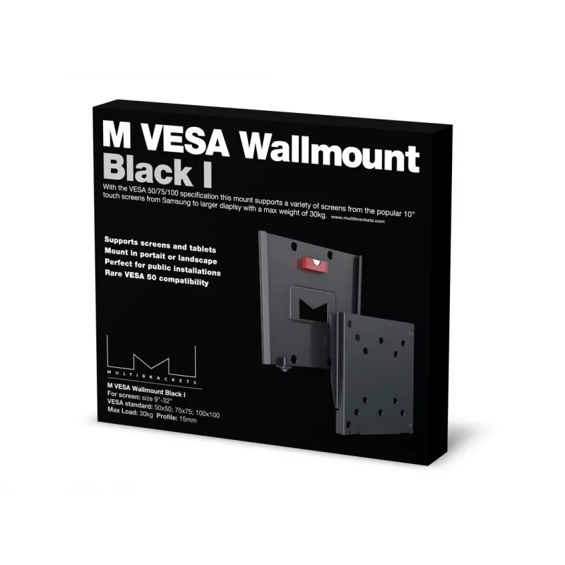 Seinäkiinnike Multibrackets M VESA I musta 50x50 75x75 100x100