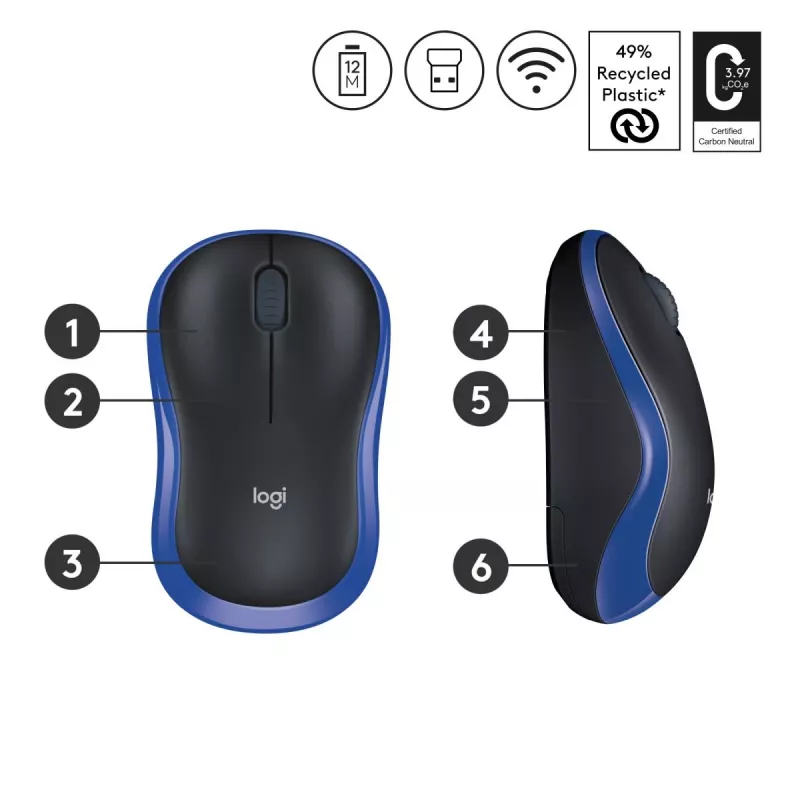 Logitech langaton hiiri sininen 910-002239