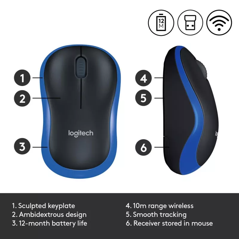 Logitech langaton hiiri sininen 910-002239
