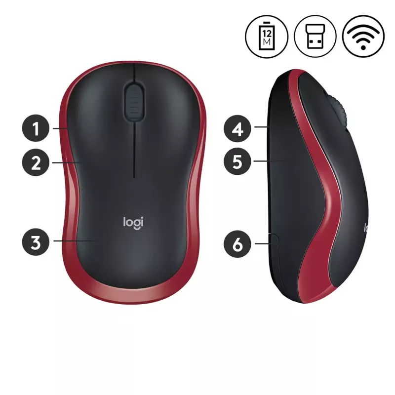 Hiiri Logitech M185 langaton punainen