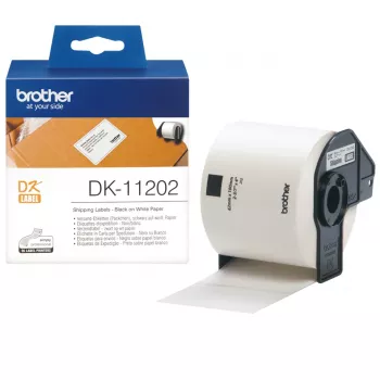 Lähetystarrat Brother DK11202 musta valkoisella 62 mm