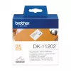 Lähetystarrat Brother DK11202 musta valkoisella 62 mm