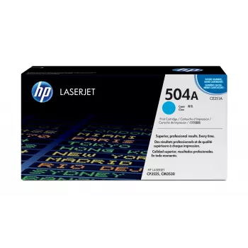 HP 504A syaani alkuperäinen LaserJet-värikasetti