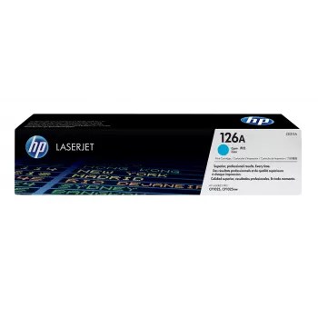 HP 126A syaani alkuperäinen LaserJet-värikasetti, 1 000 sivua, syaani, 1 kpl