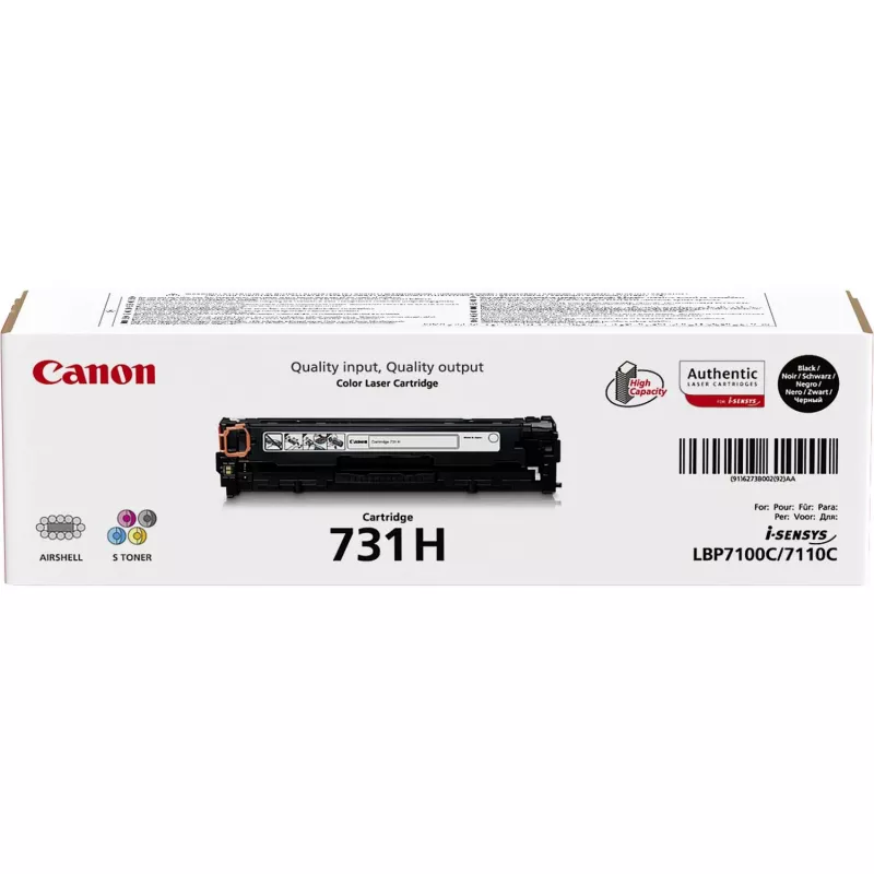Canon 731H (6273B002) väriainekasetti, 2400 sivua, musta
