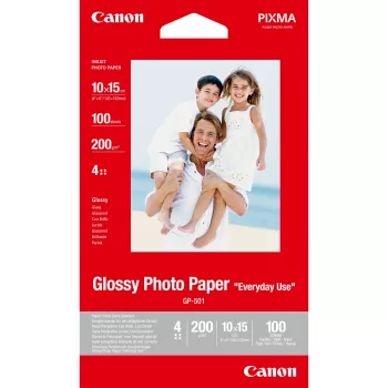 Canon GP-501 kiiltävä valokuvapaperi 10x15 cm - 100 arkkia, kiiltävä, 210 g/m², 100 arkkia, 210 µm, 100 mm, 150 mm