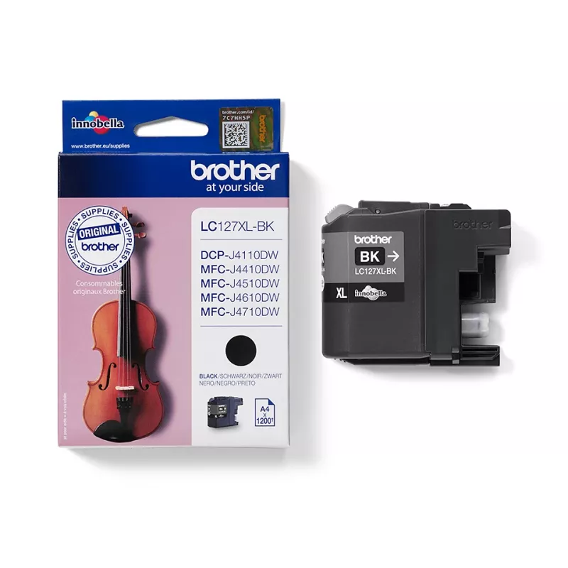 Brother LC127XLBK värikasetti 1 kpl alkuperäinen extra (super) high yield musta