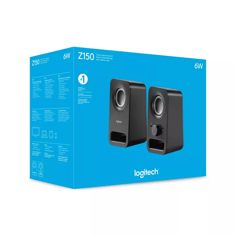 Multimedialiikkuvat kaiuttimet Logitech Z150, 5 W