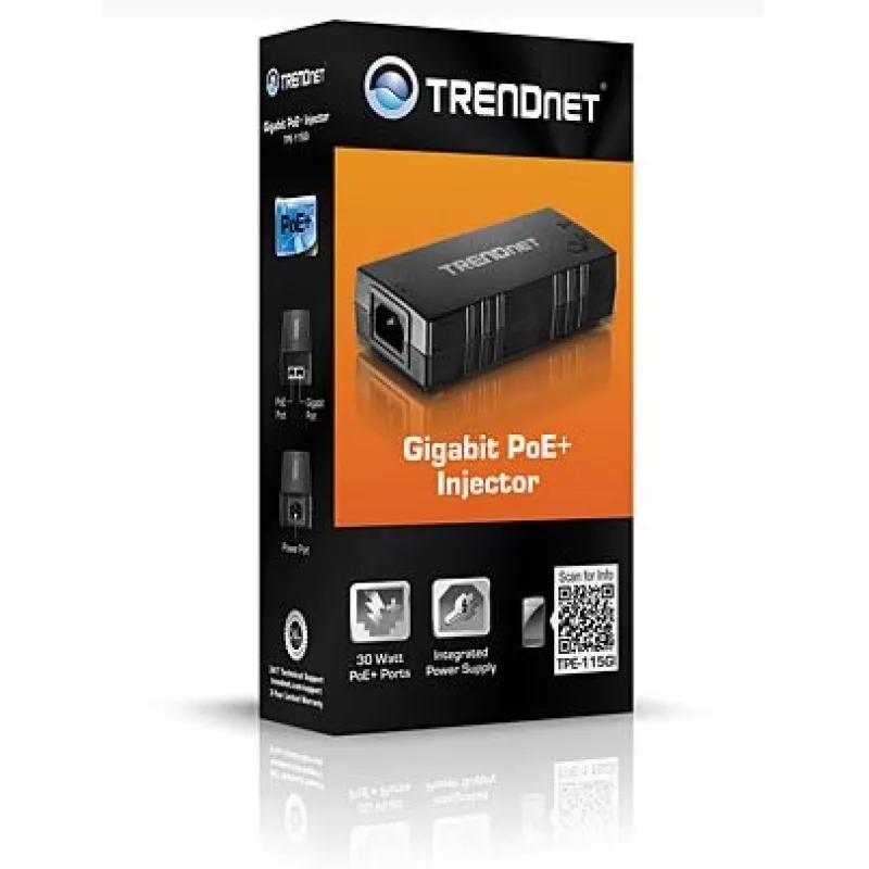TRENDNET Gigabit PoE+ -injektori (tpe-115gi)