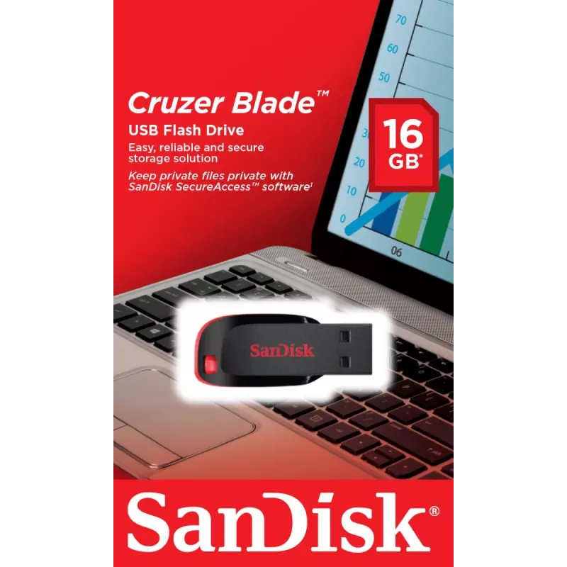 USB-muistitikku SanDisk 16 GB USB Type-A 2.0 Cruzer Blade