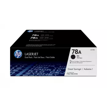HP 78A 2 kpl:n pakkaus mustat alkuperäiset LaserJet-värikasetit, 4 200 sivua, musta, 2 kpl