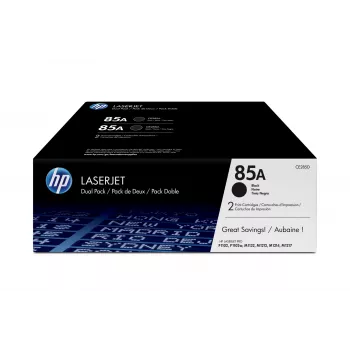 HP 85A 2 kpl:n pakkaus mustat alkuperäiset LaserJet-värikasetit