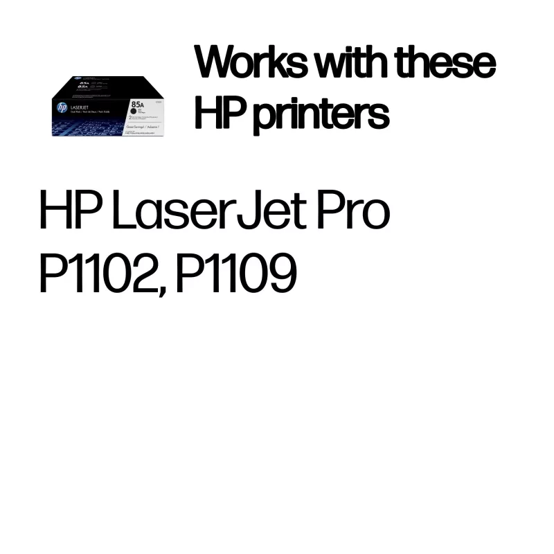HP 85A 2 kpl:n pakkaus mustat alkuperäiset LaserJet-värikasetit