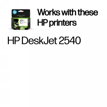 HP 301XL alkuperäinen värikasetti, 3 väriä, suuri tuotto, syaani, magenta, keltainen, 1 kpl, 300 sivua