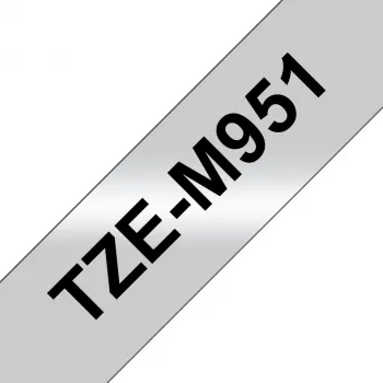 Brother TZE-M951 merkintänauha musta hopealla