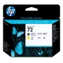 HP 72 mattamusta ja keltainen DesignJet-tulostuspää
