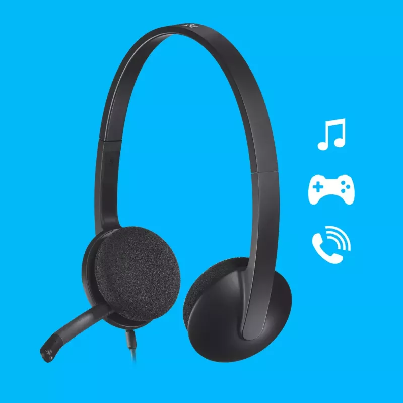 LOGITECH H340 - USB - kuulokemikrofoni - musta