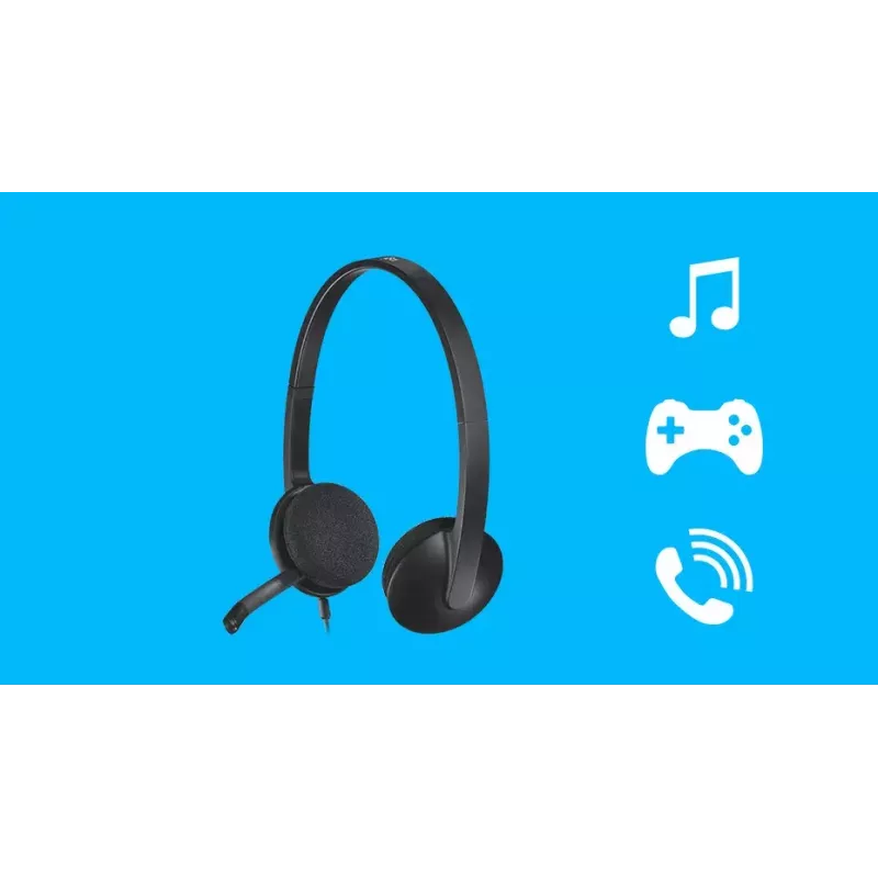 LOGITECH H340 - USB - kuulokemikrofoni - musta