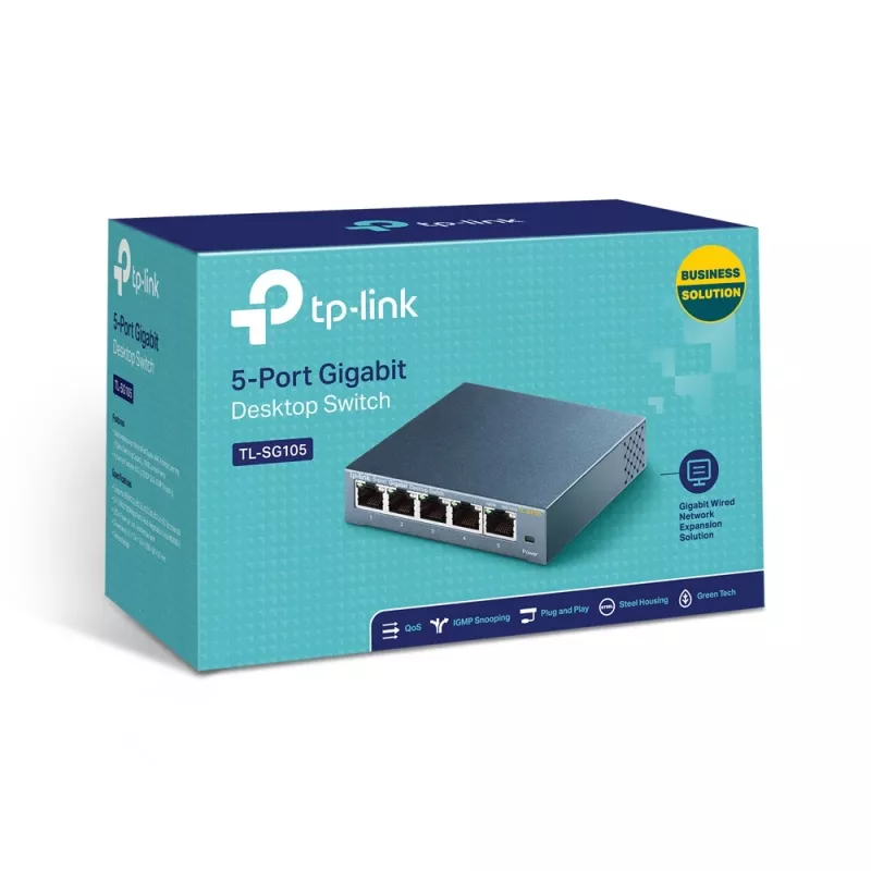 Hallitsematon kytkin TP-Link TL-SG105 5-porttinen 10/100/1000Mbps