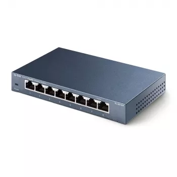 TP-Link 8-porttinen 10/100/1000Mbps työpöytäverkko-kytkin, hallitsematon, Gigabit Ethernet (10/100/1000), Full Duplex