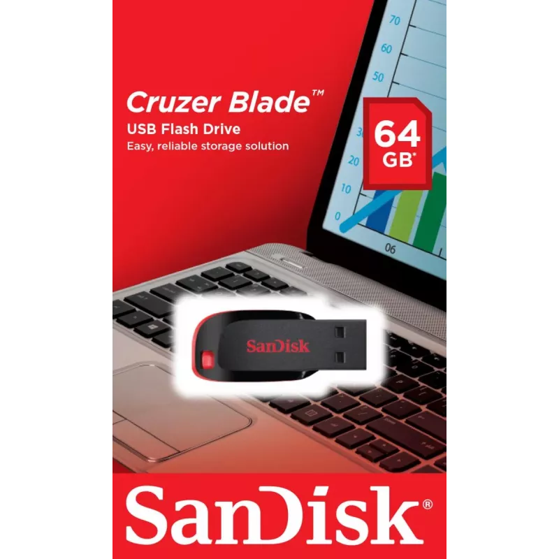 USB-muistitikku SanDisk 64 GB USB Type-A 2.0 Cruzer Blade