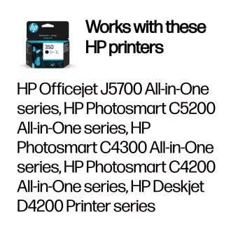 HP 350 alkuperäinen musta mustekasetti